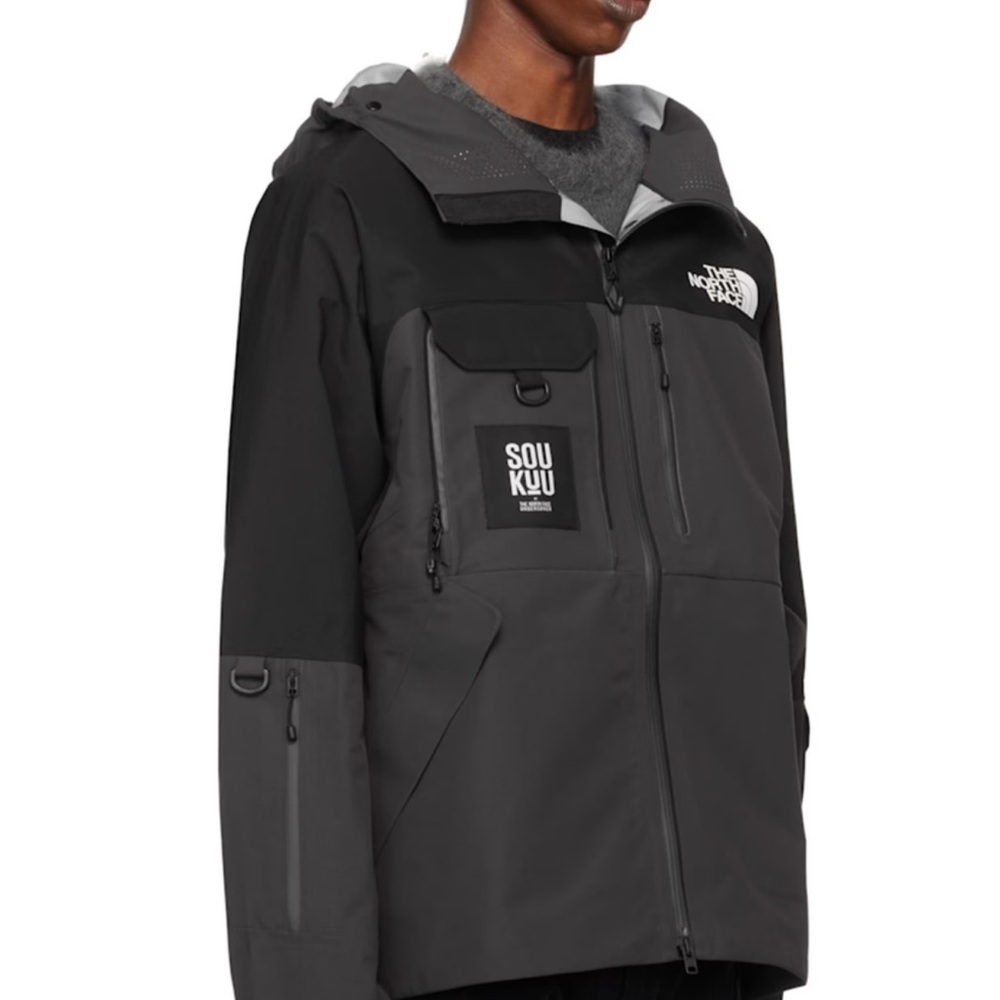 Soukuu x The North Face Men's Black and Gray Jacket